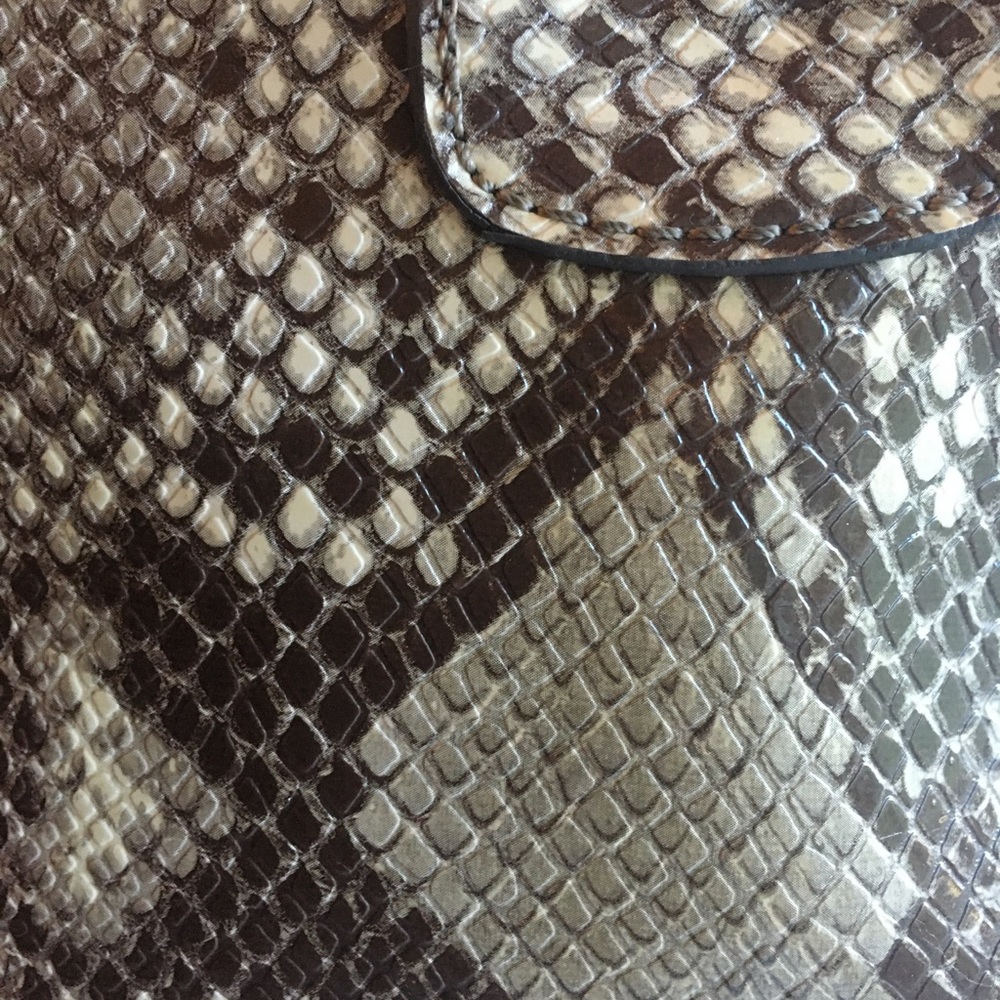 Guess snake print purse with matching wallet.